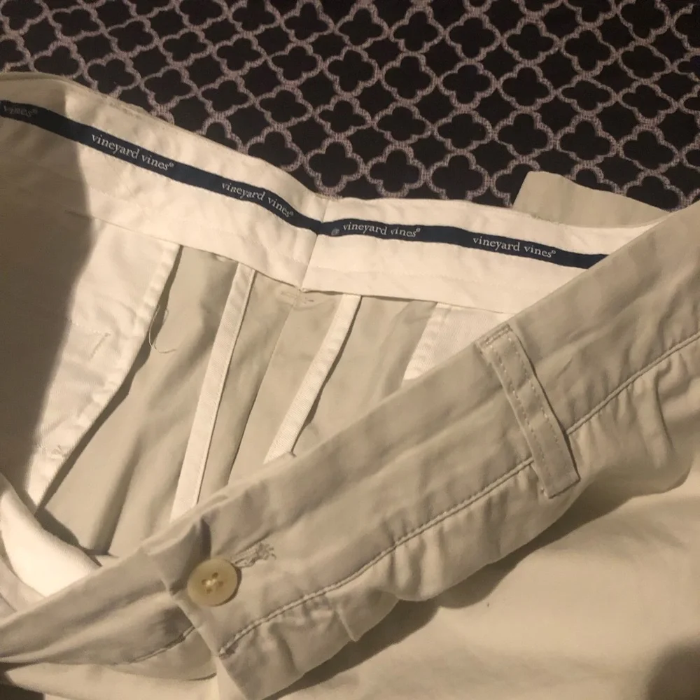 Vineyard Vines Mens Beige Chino Khaki Casual Pants Sz 40 X 32 Wide Leg K13